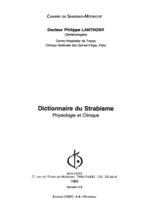 Dictionnaire du Strabisme