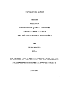 Influence de la variation de la température ambiante sur les