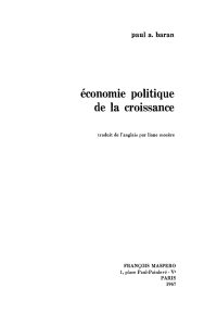 économie politique de la croissance