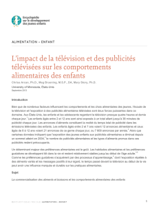 L`impact de la télévision et des publicités télévisées sur les