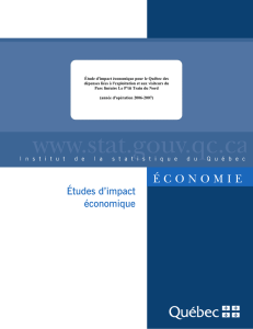 Étude d`impact économique pour le Québec des dépenses liées à l