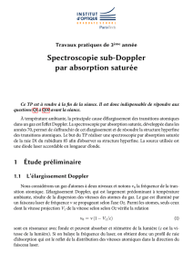 P2 - Spectroscopie sub-doppler par absorption saturée.