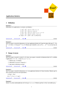 Applications linéaires - Exo7