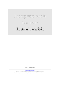 Le Stress Humanitaire, Evelyne Josse