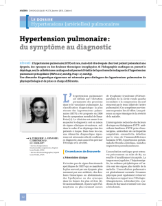 Hypertension pulmonaire : du symptôme au diagnostic