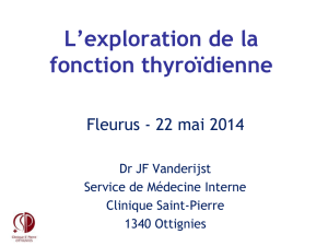 Dr J-F Vanderijst - Les Jeudis de Fleurus