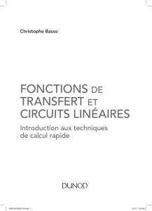 FONCTIONS DE TRANSFERT ET CIRCUITS LINÉAIRES