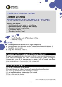Présentation de la licence AES - dea.univ-lorraine.fr