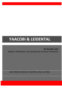 Yaacobi - Théâtre Loyal du Trac