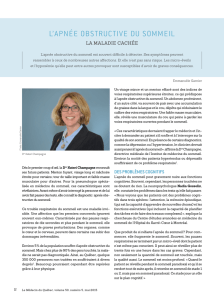 l`apnée obstructive du sommeil