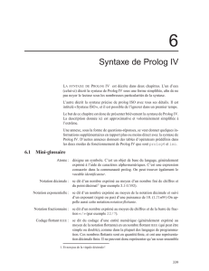 Syntaxe de Prolog IV