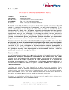 Assistance Ventriculaire implantable Heartware