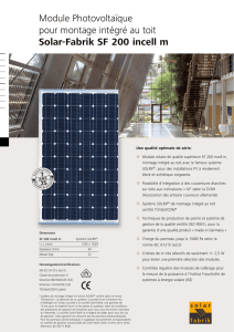 Module Photovoltaïque pour montage intégré au toit Solar