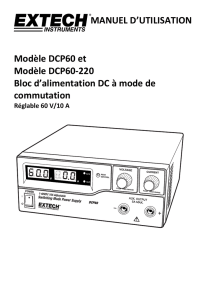 MANUEL D`UTILISATION Modèle DCP60 et Modèle