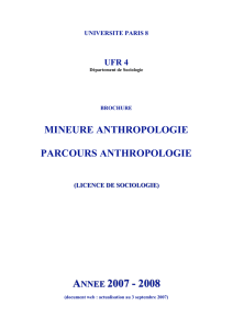 mineure anthropologie parcours anthropologie