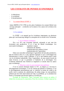 LES COURANTS DE PENSEE ECONOMIQUE - CEFP-IG1a