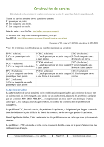 Construction de cercles - Descartes et les Mathématiques