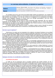 Le «cerveau extra-ordinaire», la dyslexie en question