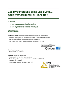 Les mycotoxines chez les ovins…