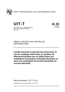 UIT-T Rec. K.33 (10/96) Limites assurant la sécurité des personnes
