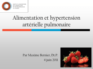 Alimentation et hypertension artérielle pulmonaire