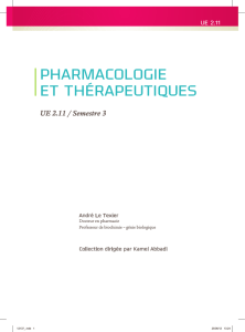 pharmacologie et thérapeutiques