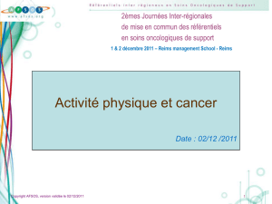 Activité physique et cancer