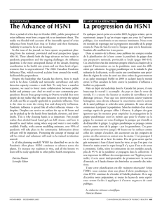 The Advance of H5N1 La progression du H5N1