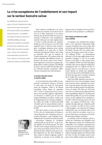 La crise européenne de l`endettement et son impact sur le secteur