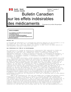 Bulletin Canadien sur les effets indésirables des médicaments,