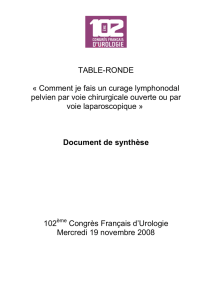 Table ronde Curage lymphonodal_Document de synthèse