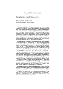 Dans la tourmente financi&egrave;re : Perspectives 1998-1999 pour