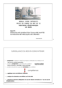 Le monitoring hémodynamique.