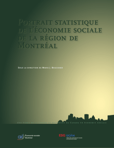 Portrait statistique de l`économie sociale de la région de Montréal