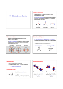 C – Chimie de coordination