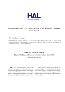 Aragon résistant : la construction d`un discours national - Hal-SHS