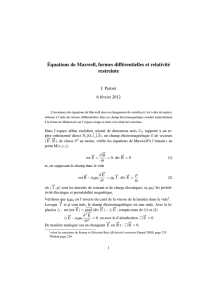 Équations de Maxwell, formes différentielles et relativité restreinte