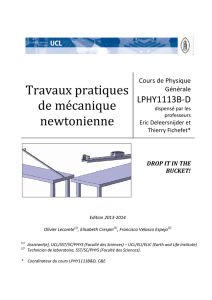 Travaux pratiques de mécanique newtonienne