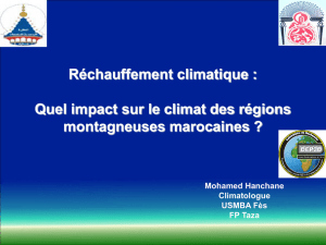 (FST Taza) « Réchauffement climatique : Quel impact sur le