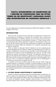 Faut-il interrompre les inhibiteurs de l`enzyme de