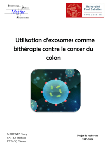 Utilisation d`exosomes comme bithérapie contre le cancer du colon