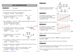 Exercices Chapitre I-5 Les condensateurs