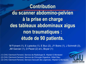 Contribution du scanner abdomino-pelvien à la prise en charge des