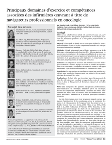 Principaux domaines d`exercice et compétences associées des