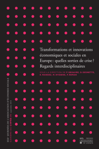 Transformations et innovations économiques et sociales en