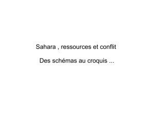 Sahara , ressources et conflit Des schémas au croquis