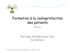 Formation à la radioprotection des patients