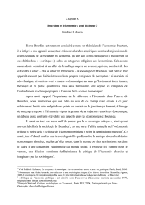 Bourdieu et l economie - Pages personnelles de Frédéric Lebaron