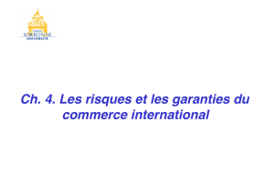 Ch. 4. Les risques et les garanties du commerce international