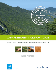 CHANGEMENT CLIMATIQUE - Conseil départemental de la Drôme